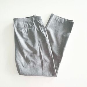 Calvin Klein Mens Flat Front Mid-rise Straight Fit Dress Pants Light Gray 38